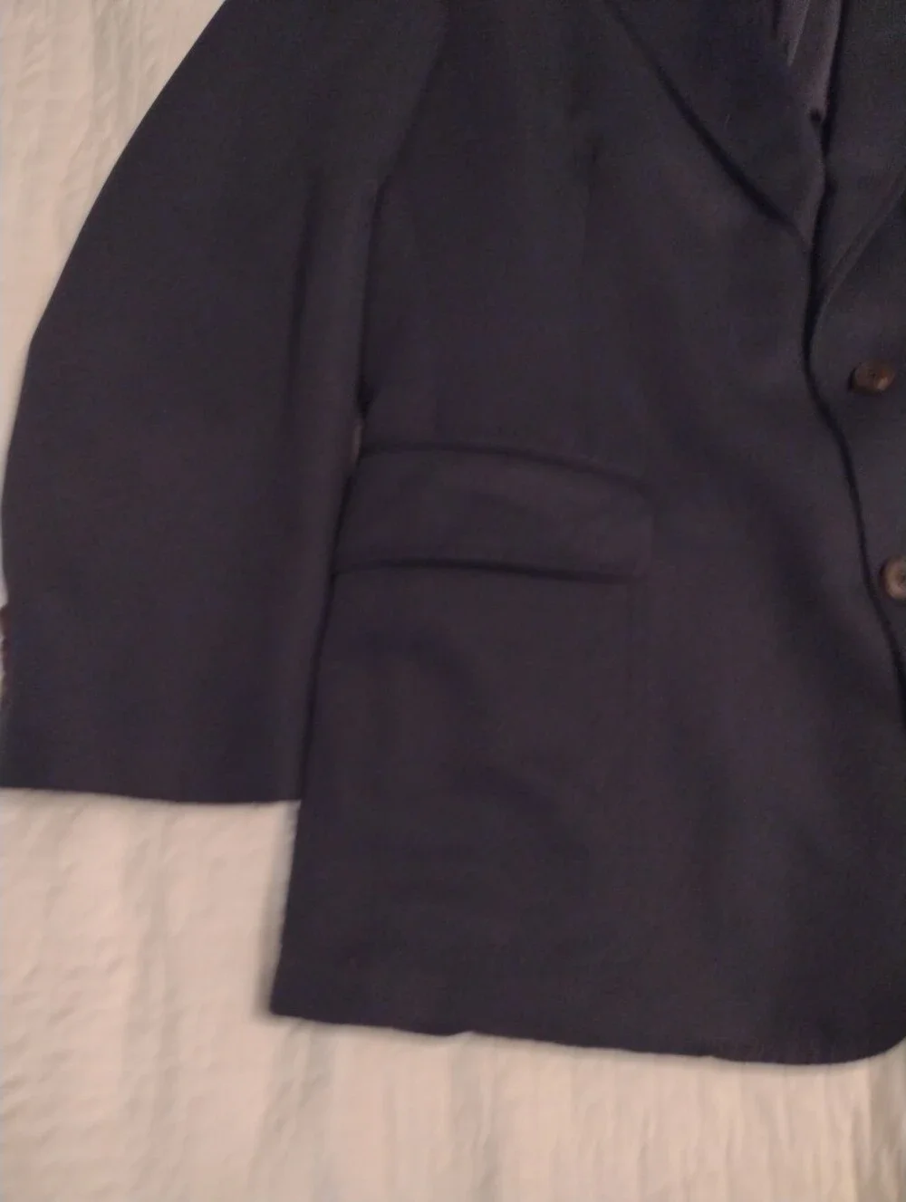Vtg TravelSmith Blazer Jacket Men 42R Navy Sport Coat Made In USA